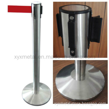 Stainless Steel Plane or Cone Base Crowd Control Retractable Belt Barriers